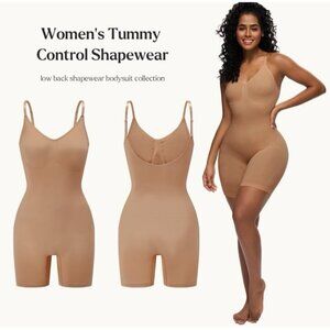 Women Tummy Control Shapewear XXL Nude Plus Size Low Back Slimming Bodysuit*READ